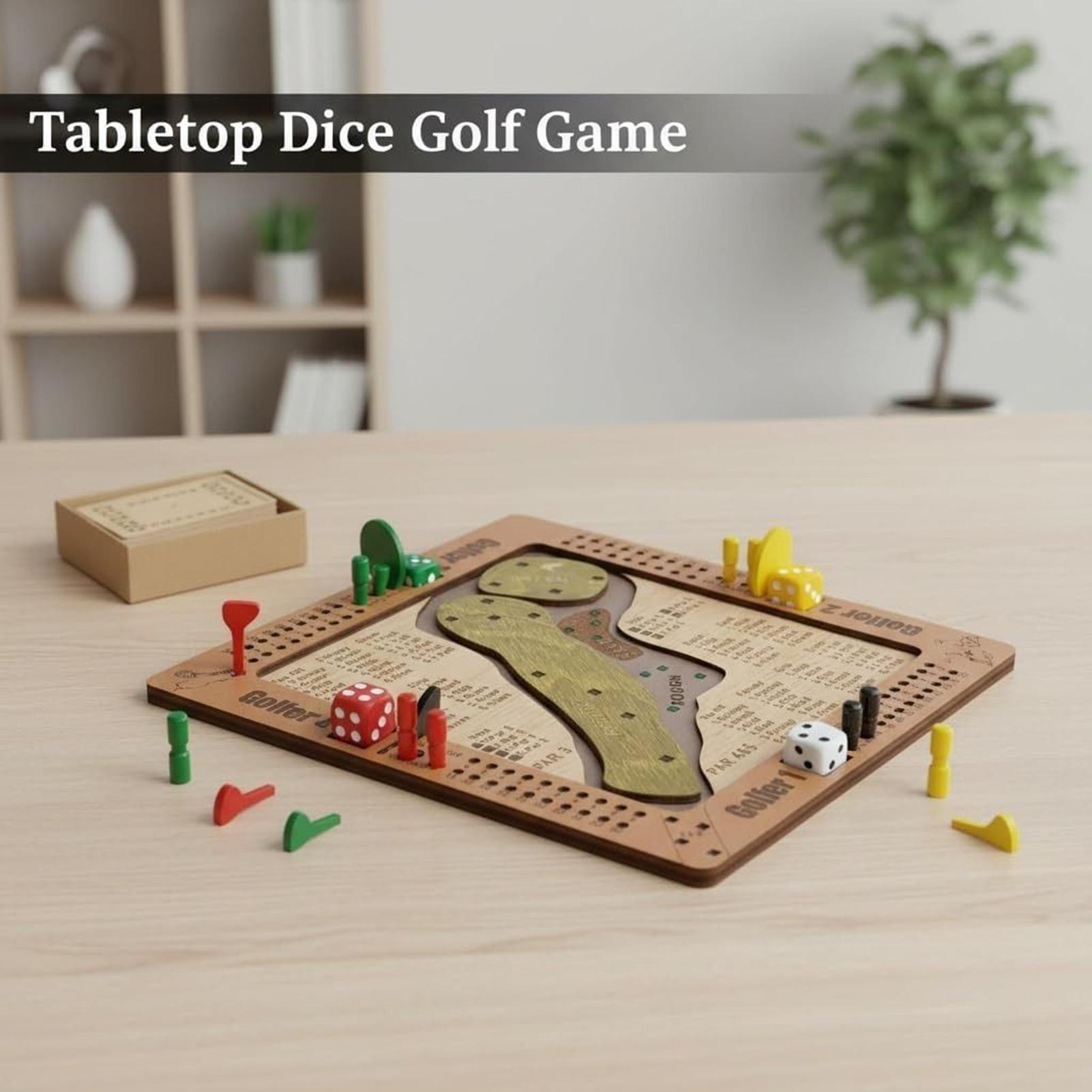 Golf Dice Game Wooden Challeng - Party Games Golf recension och pris