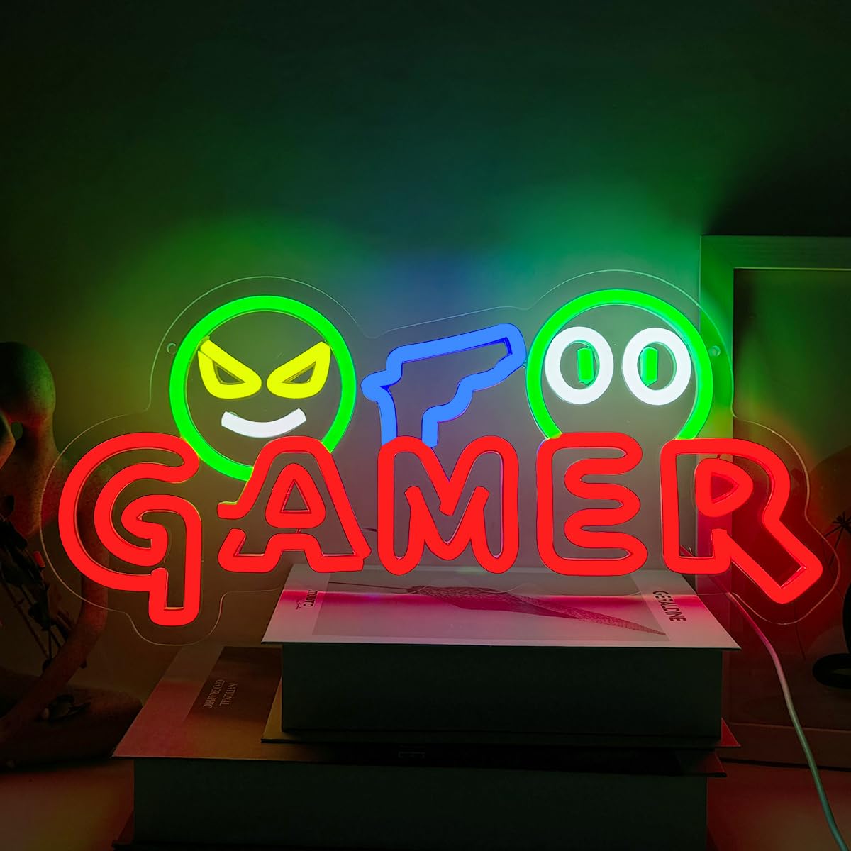 Gamer Neon Sign LED Wall Light - Party Games Baby Shower recension och pris