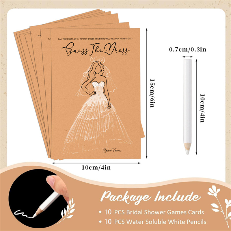 20pcs Guess Dress Game Cards W - Party Games Bridal Shower recension och pris