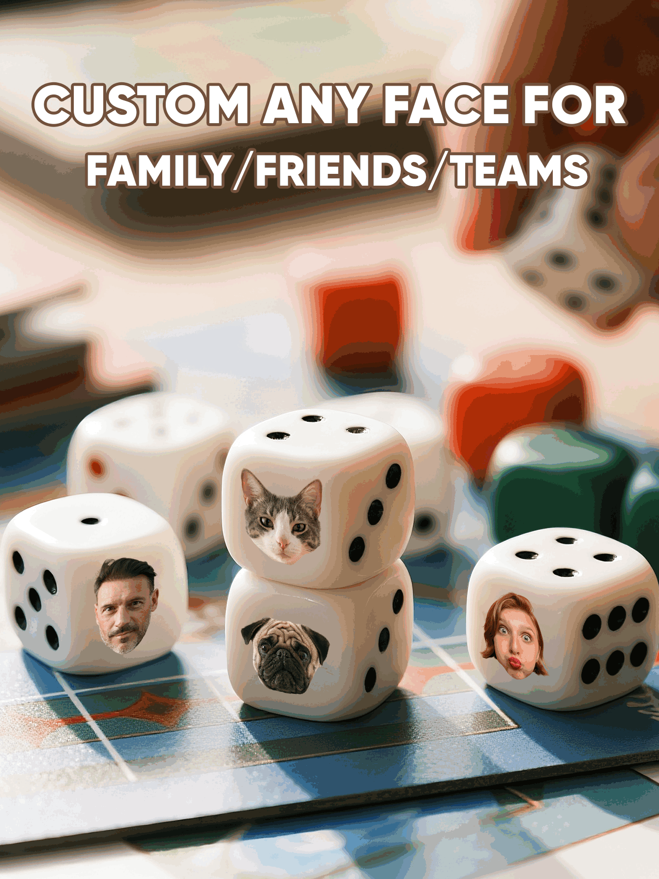 Custom Face Dice Personalized  - Party Games Baby Shower recension och pris