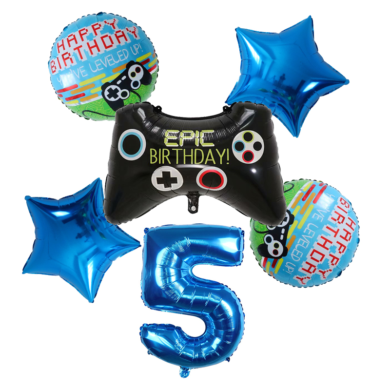 6pcs Gamepad Boy Game Foil Hel - Party Games Baby Shower recension och pris