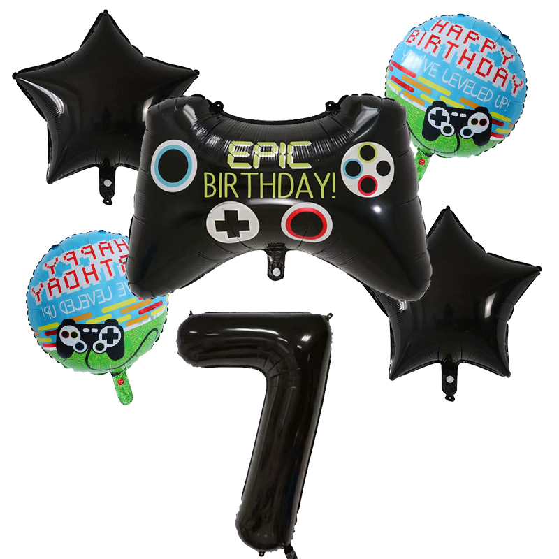 6pcs Gamepad Boy Game Foil Hel - Party Games Baby Shower recension och pris