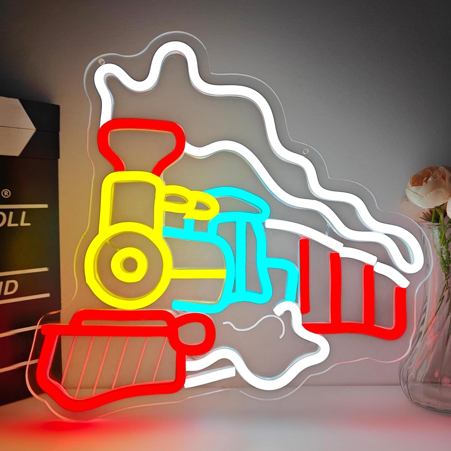 Steam Train Neon Sign USB Dimm - Party Games Steam Free recension och pris