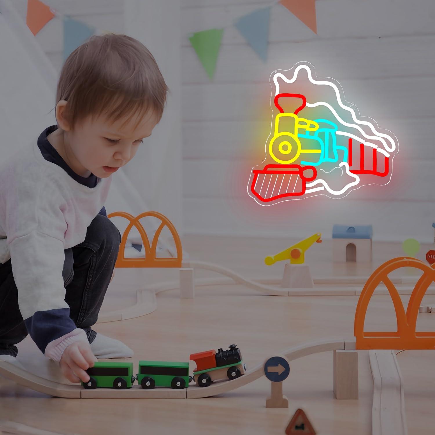 Steam Train Neon Sign USB Dimm - Party Games Steam Free recension och pris