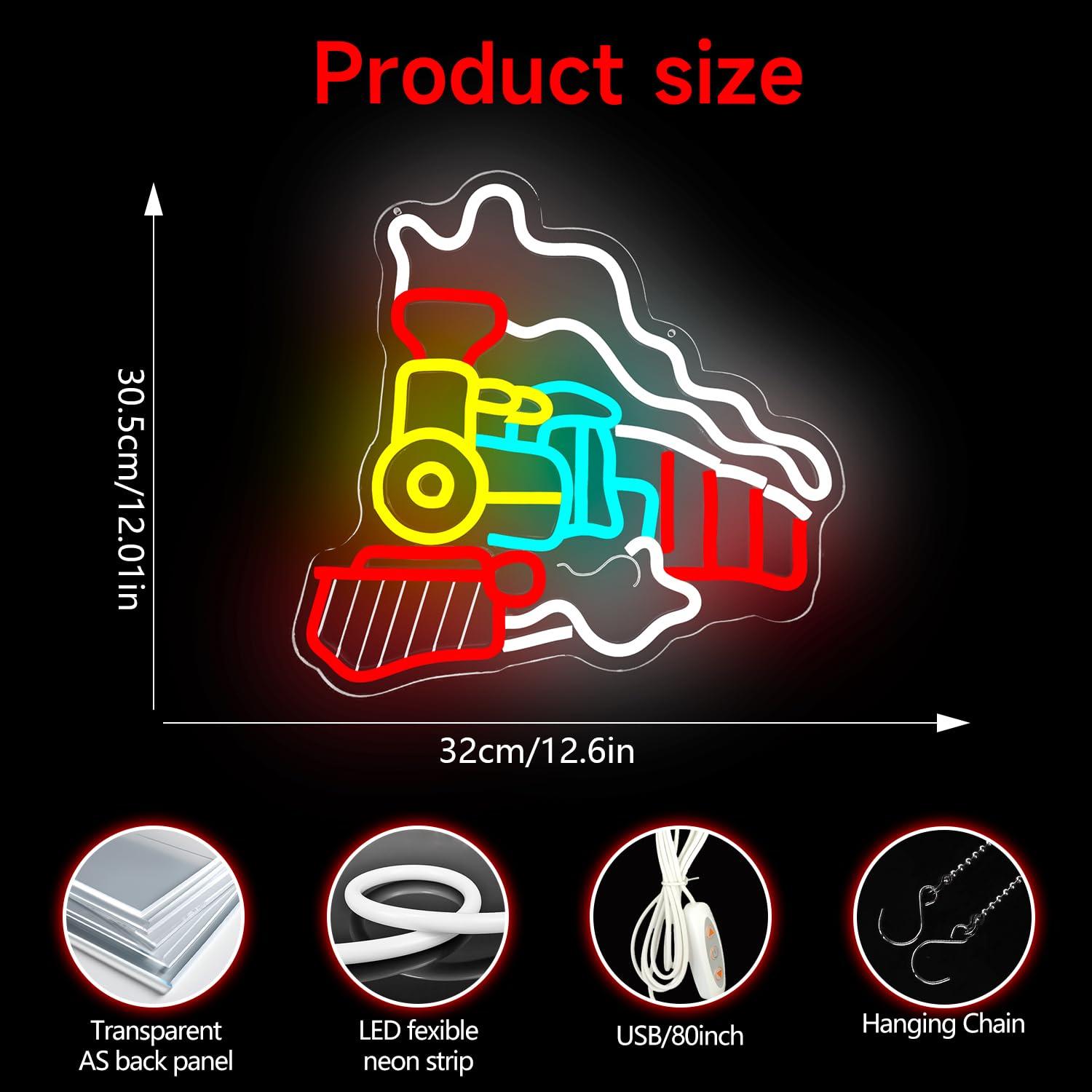 Steam Train Neon Sign USB Dimm - Party Games Steam Free recension och pris