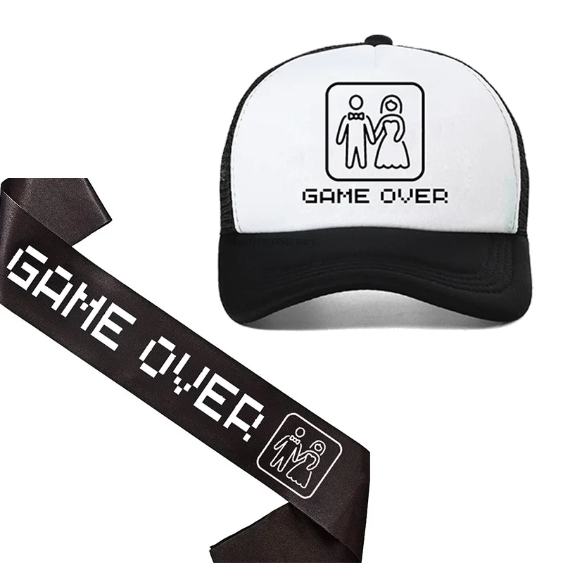 Groom To Be Sash Game Over Hat - Party Games Bridal Shower recension och pris