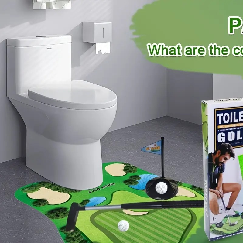 mini toilet golf toy set - fun - Party Games Golf recension och pris