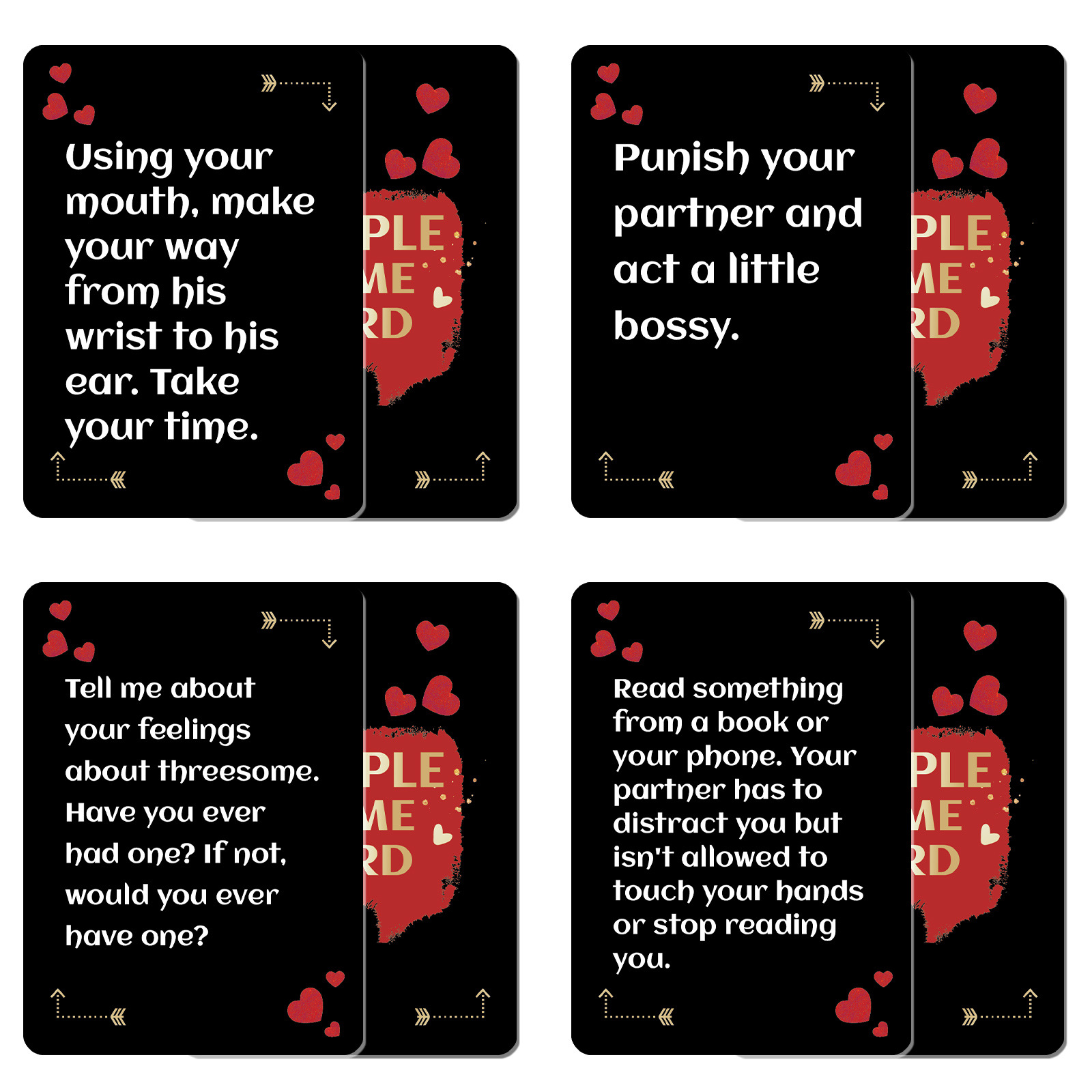 50pcs Romantic Couple Dare Gam - Party Games Questions For Adults recension och pris