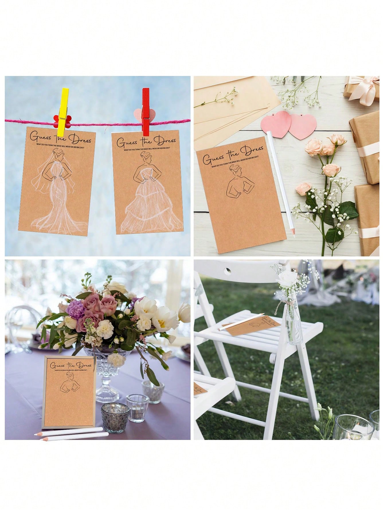 20/40pcs Dress Guessing Bridal - Party Games Bridal Shower recension och pris