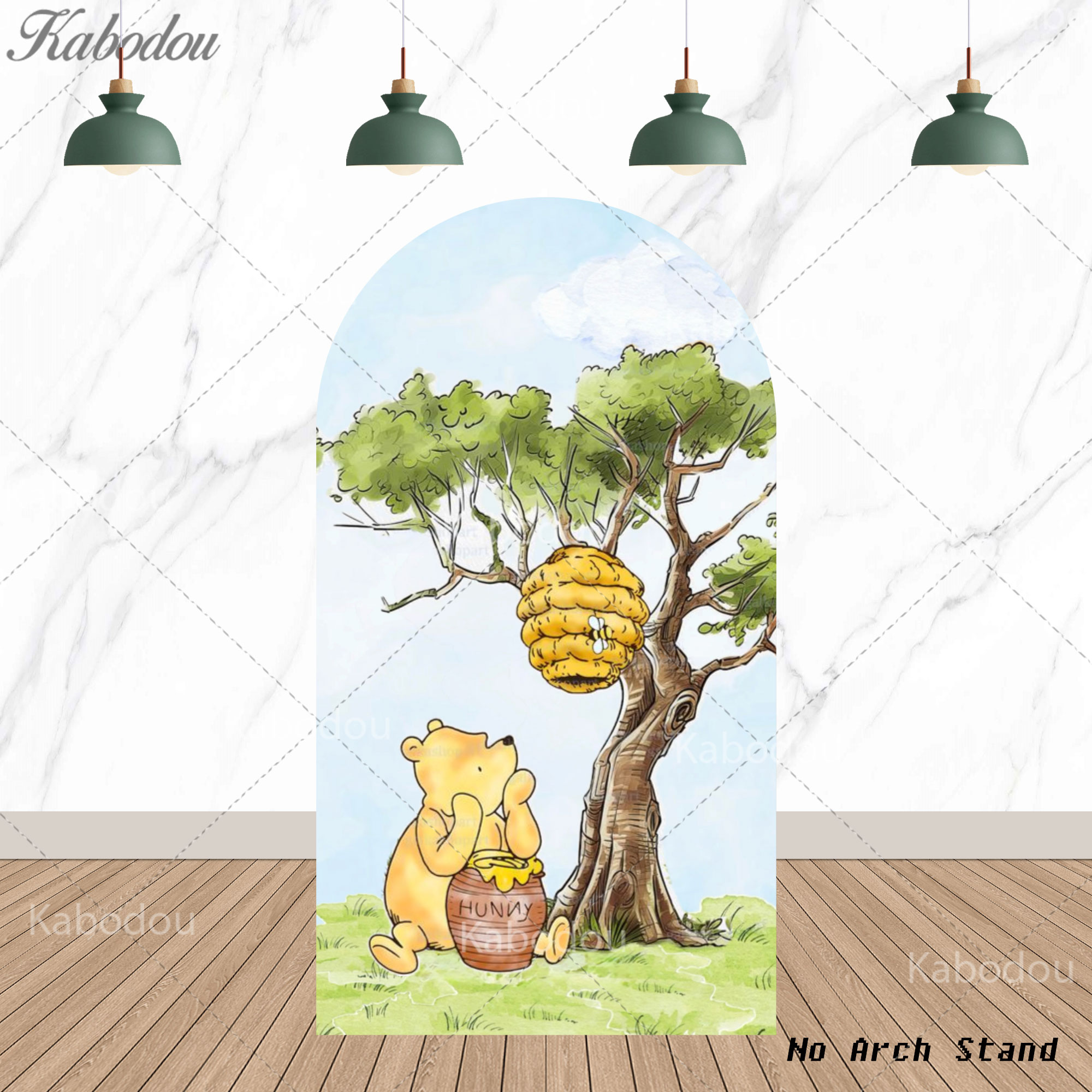 Winnie the Pooh Arch Backgroun - Party Games Baby Shower recension och pris