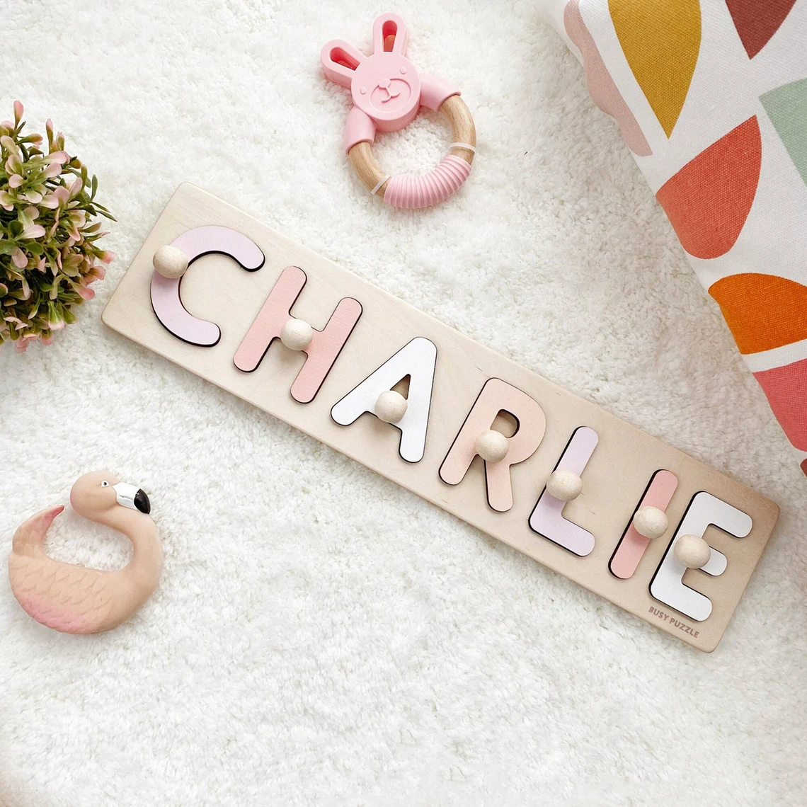 Personalized Name Puzzle With  - Party Games Baby Shower recension och pris