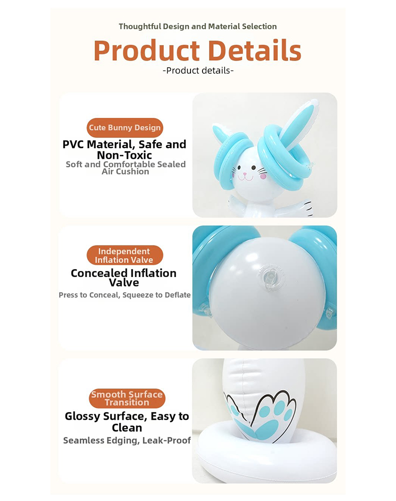 Easter Inflatable Bunny Ring T - Party Games Kids Outdoor recension och pris