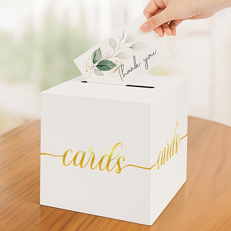 4pcs White Wedding Card with G - Party Games Baby Shower recension och pris