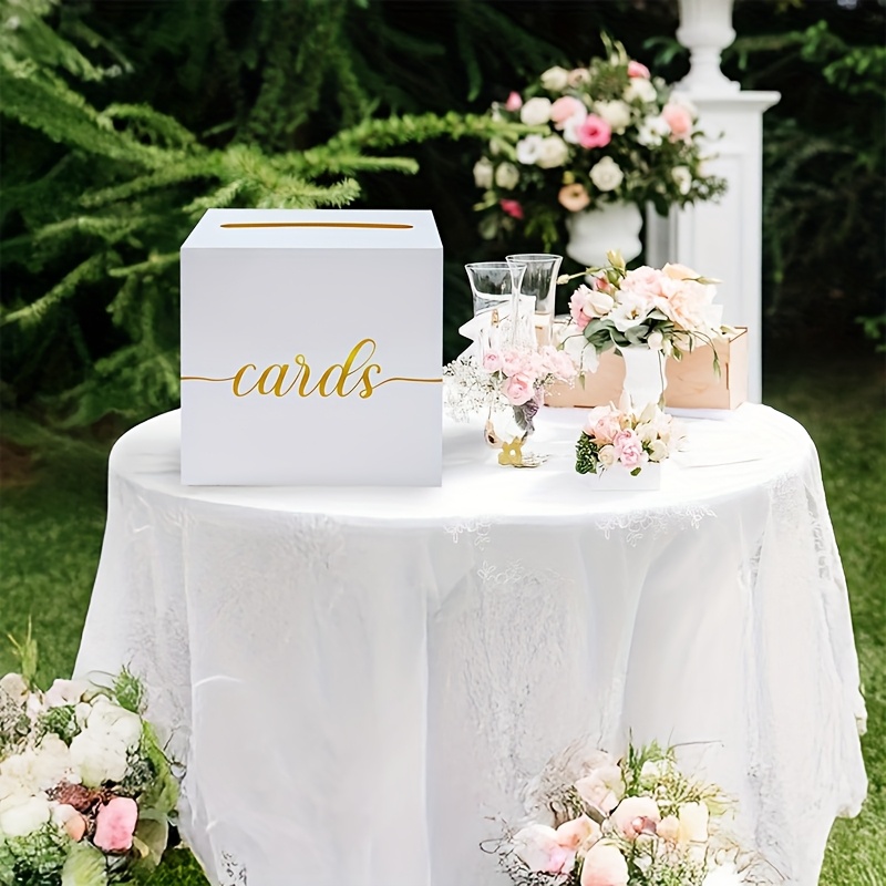4pcs White Wedding Card with G - Party Games Baby Shower recension och pris