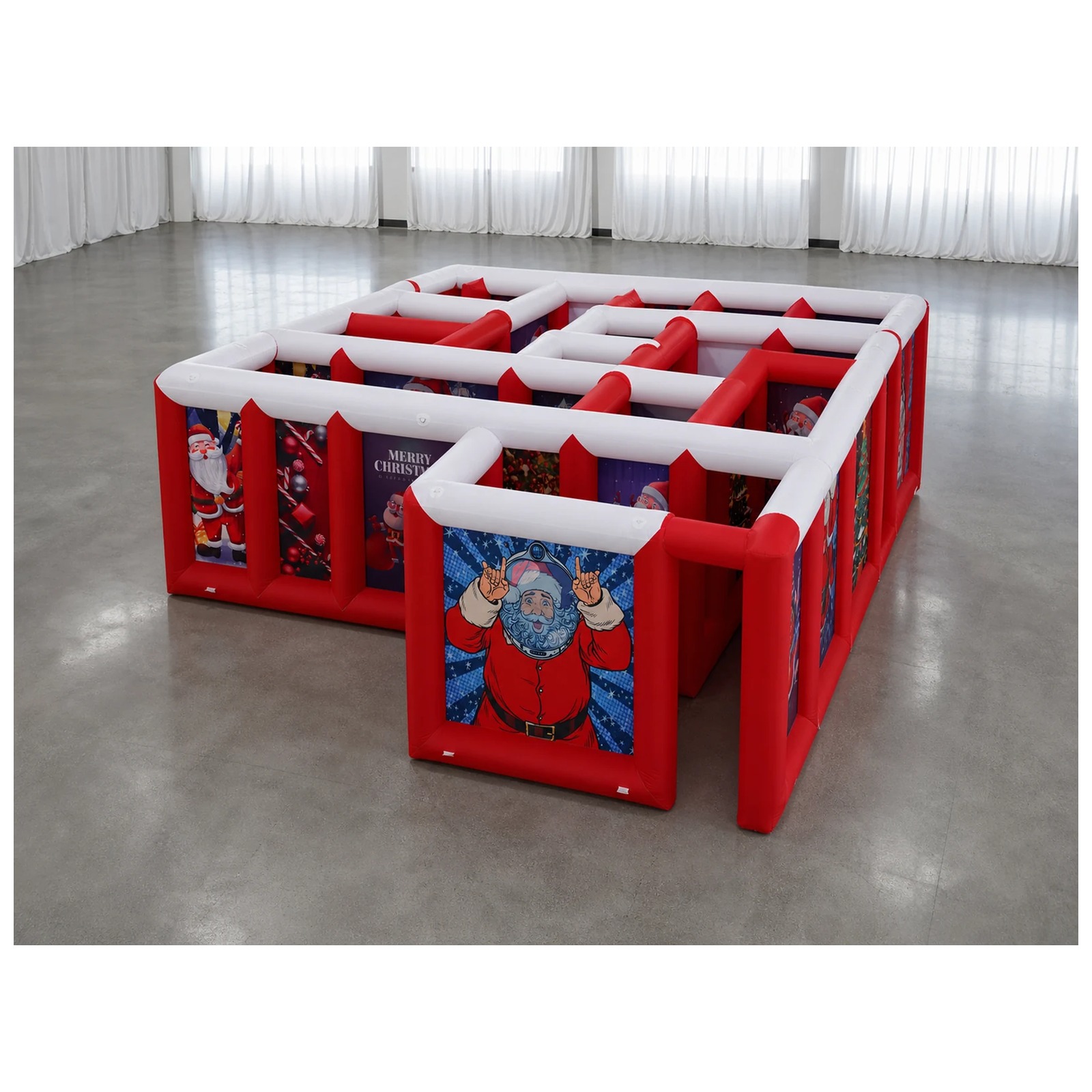 Large Red White Flat Roof Infl - Party Games Kids Outdoor recension och pris