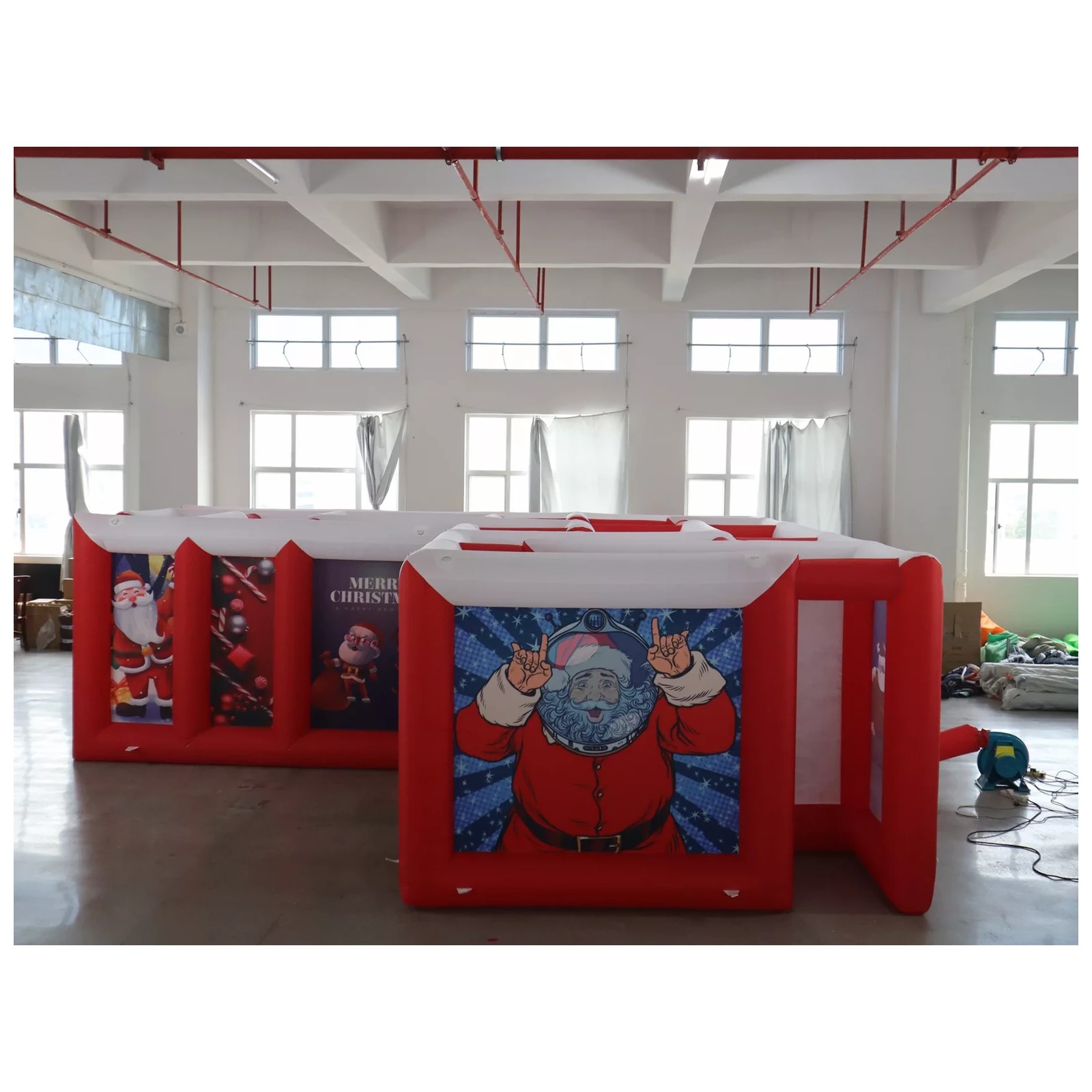 Large Red White Flat Roof Infl - Party Games Kids Outdoor recension och pris
